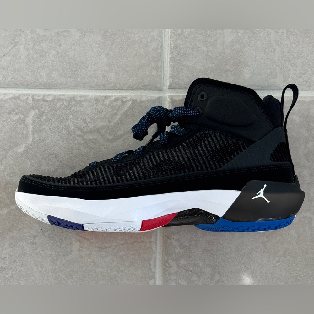 Jordan Kids Sneakers Black with Blue and Yellow Details - Picture 1 of 10